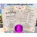 Boho Wedding Program fan template,Floral Wedding itinerary template,(38w)